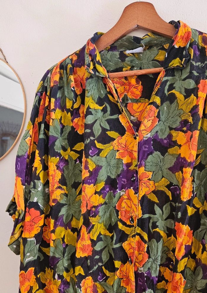 Blouse fleurie vintage - photo numéro 2