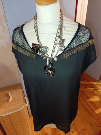 Superbe tee shirt Bréal original noir taille 44/46