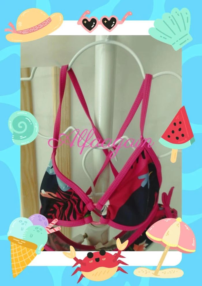 Maillot de bain 2pcs jardin tropical 8ans fille - photo numéro 2