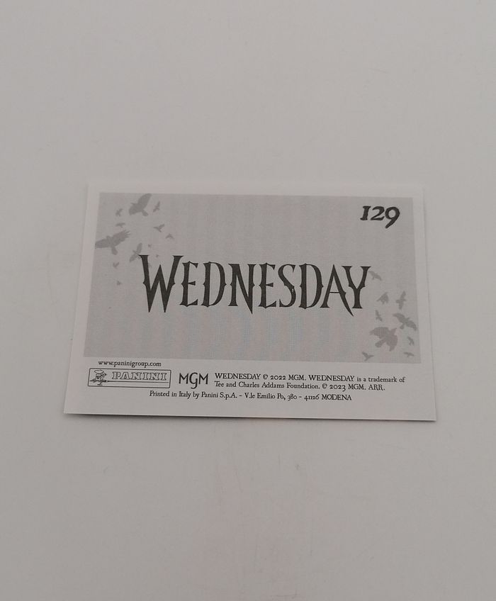 Panini sticker Mercredi n°129. - photo numéro 3