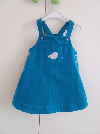 Robe chasuble en velours fin, 6 mois, OBAÏBI, en très bon état