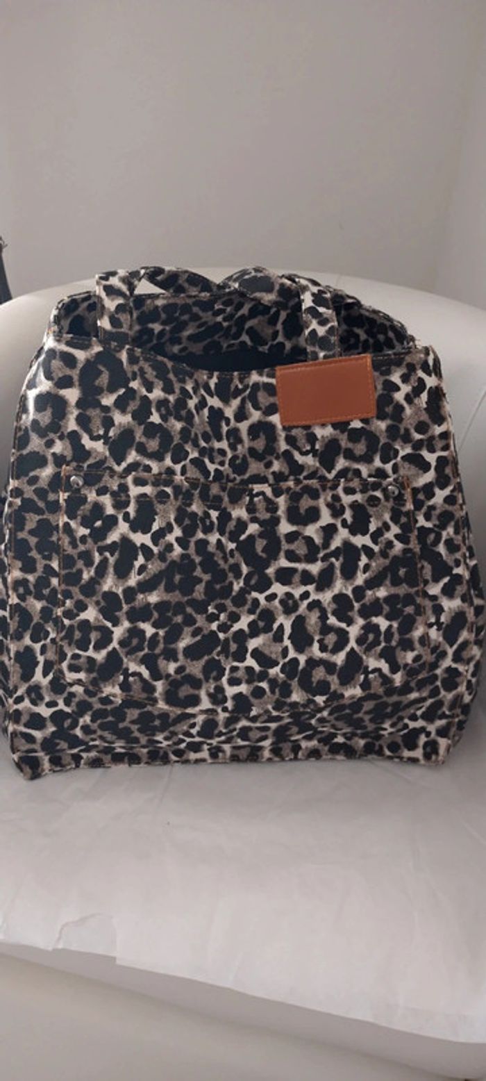 Sac cabas toile léopard - photo numéro 8