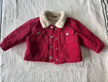 Veste côtelée rose