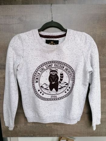 Sweat blanc cassé chiné