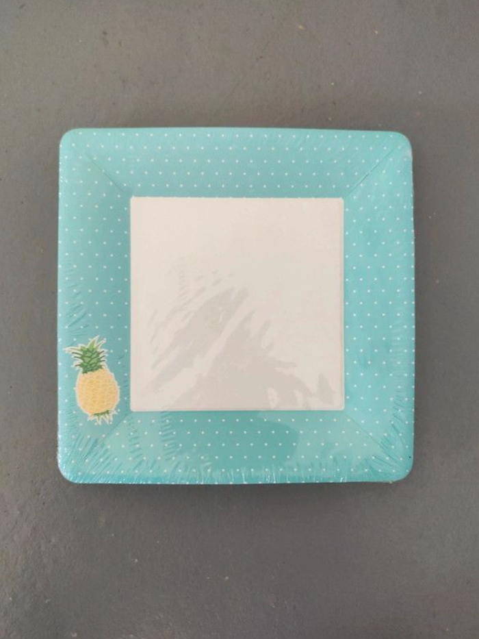 Ikea assiettes carrées Ananas