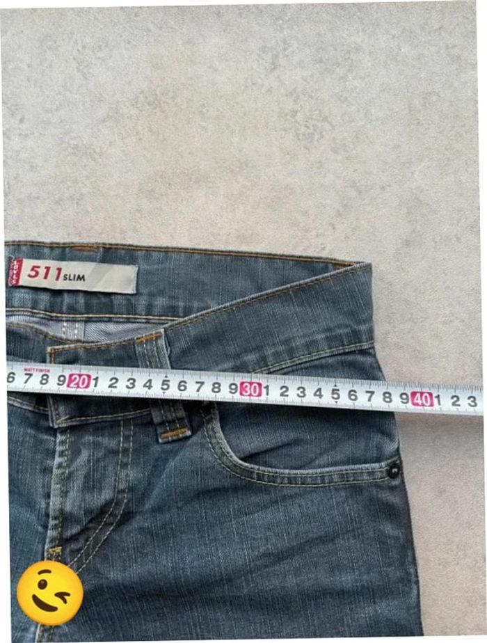Jeans Levi's 511 W27 FR36 L32 coupe droite bleu Femme women pan687b - photo numéro 4