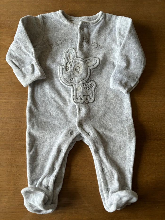 Pyjama une pièce mixte avec moufles