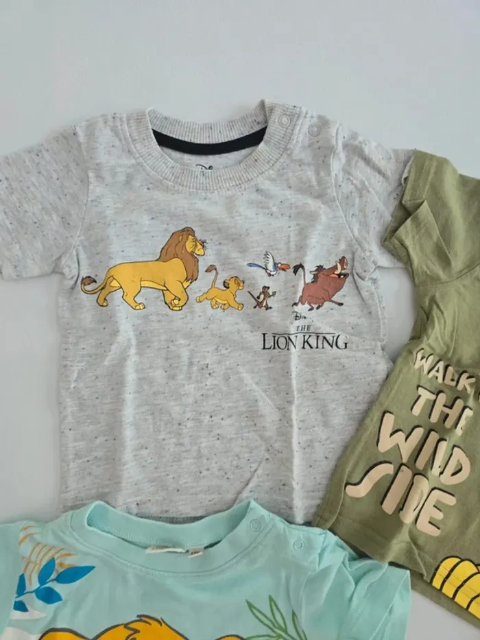 Lot de 3 tee shirt roi lion - photo numéro 4