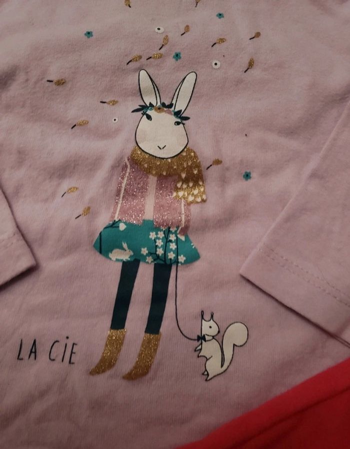 Ensemble fille 6 mois Catimini jean et pull - photo numéro 3