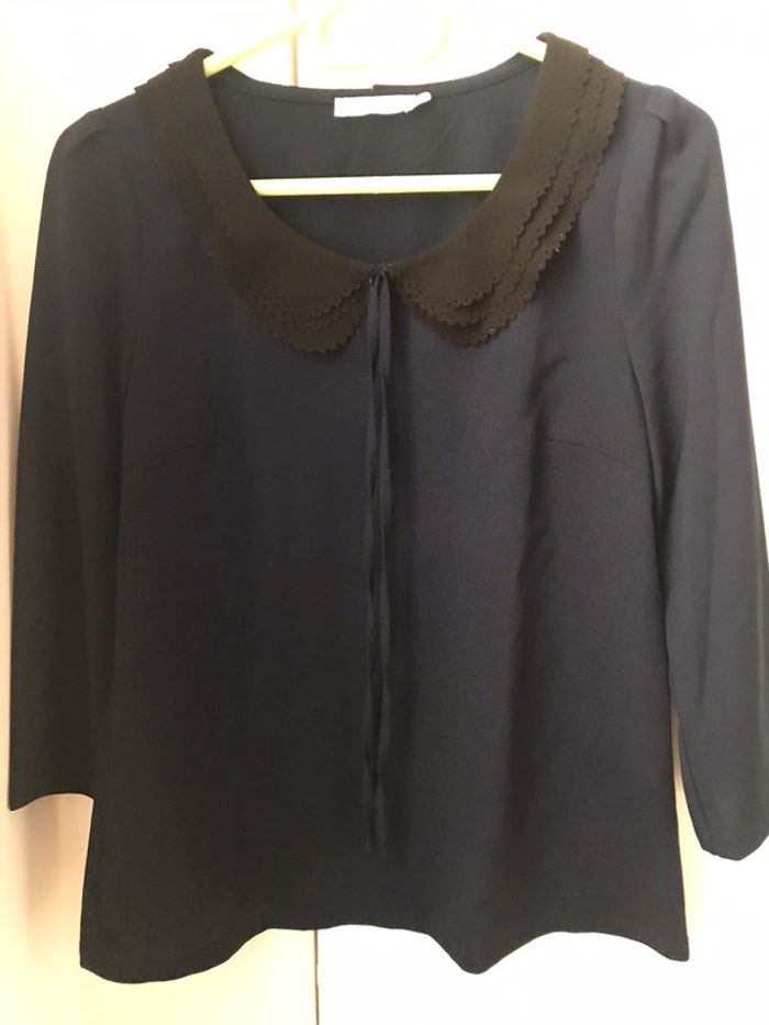 Haut bleu marine taille S
