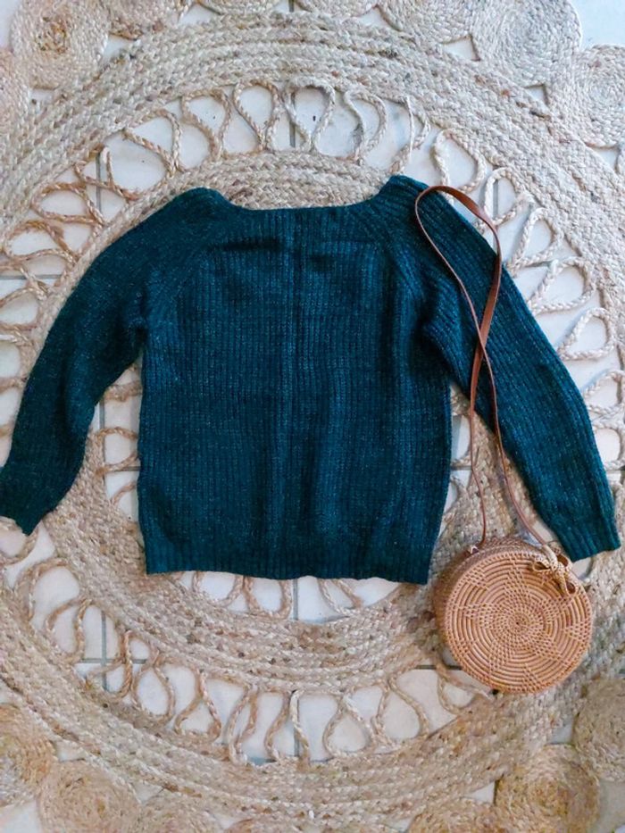 Pull vert foncé Only - photo numéro 4