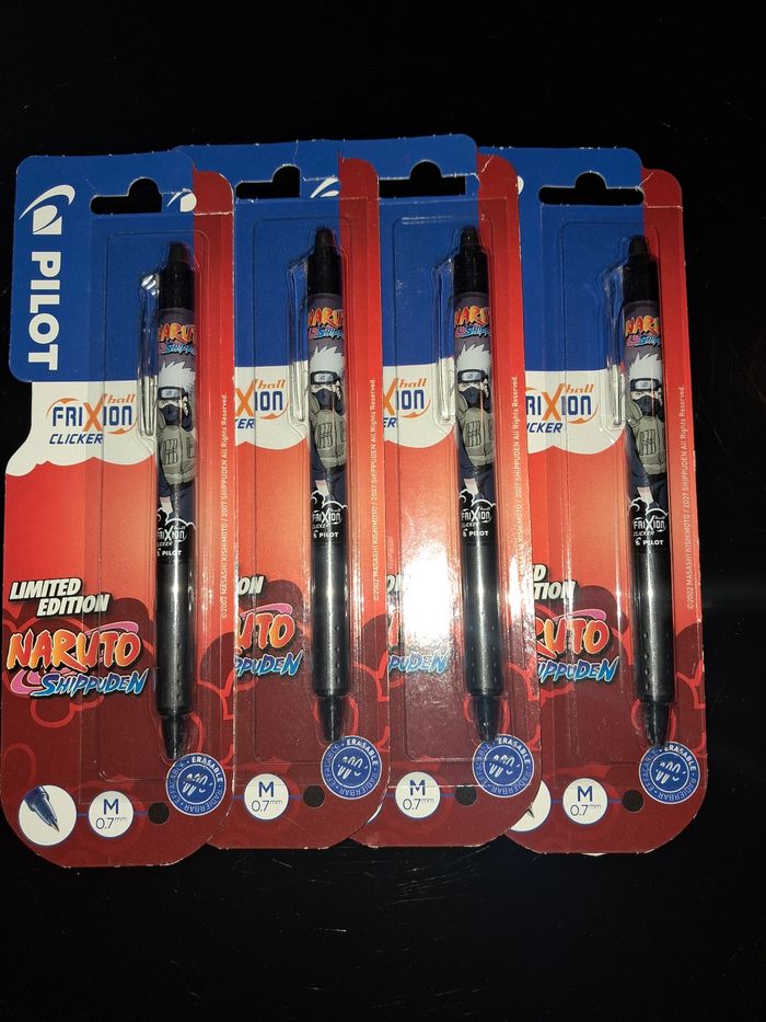 Lot de 4 stylos PILOT noir edition limitée Naruto - photo numéro 4