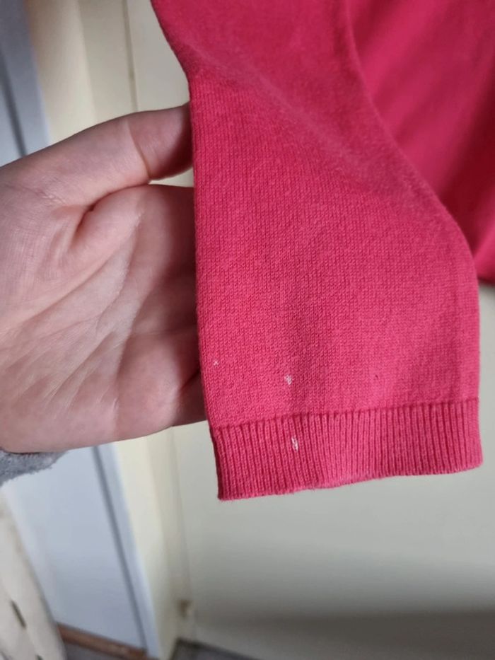Sweat Pull over col V Tommy Hilfiger rose Femme taille xxs - photo numéro 8