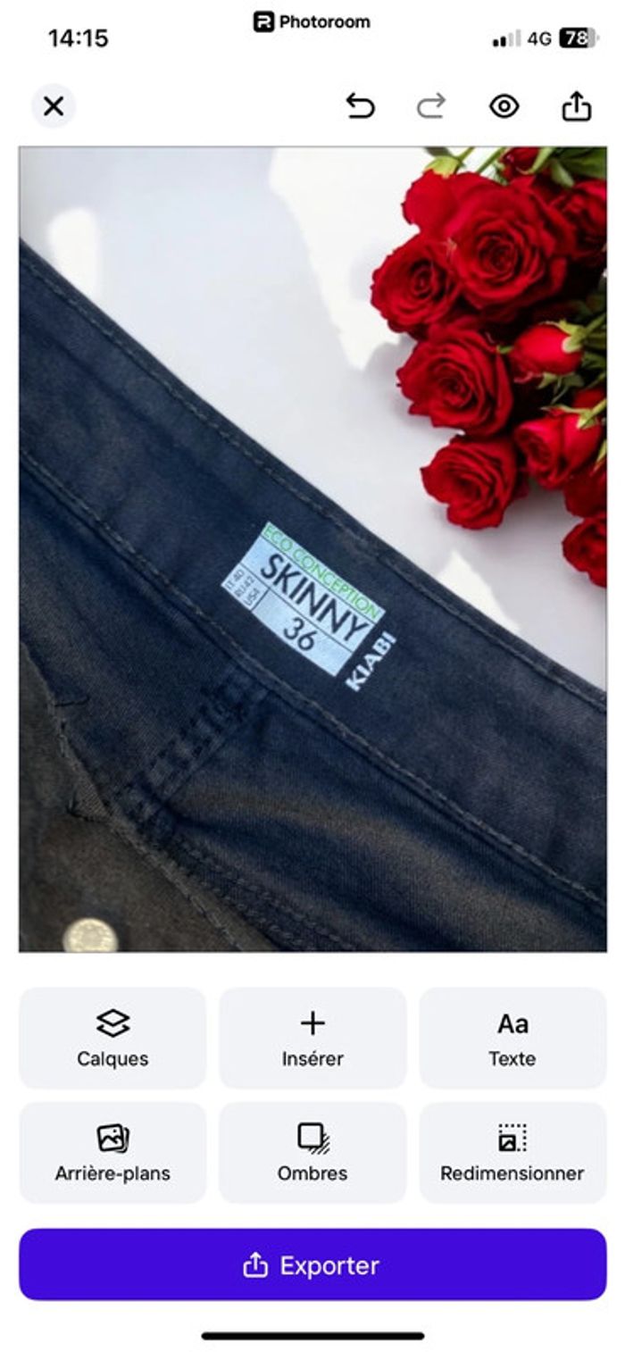🌹Jeans skinny noir kiabi,femme taille S🌹 - photo numéro 3