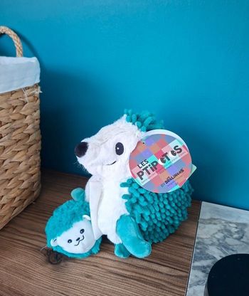 Peluche hérisson et son bébé Deglingos neuf 
