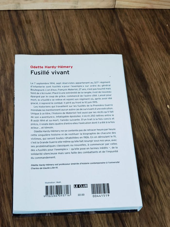 D4280 - livre "fusillé vivant" de Odette Hardy Hémery - photo numéro 2