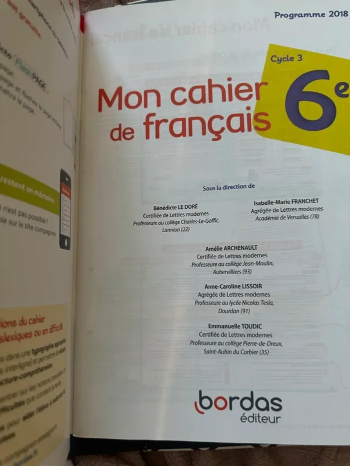 Manuel de Français 6ème - photo numéro 5