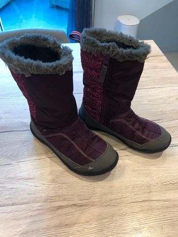 Après ski botte de neige Décathlon Quechua Warn violette taille 34
