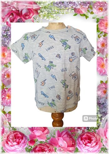 💫🌸 T-shirt imprimé manches courtes pour bébé garçon 🌸💫