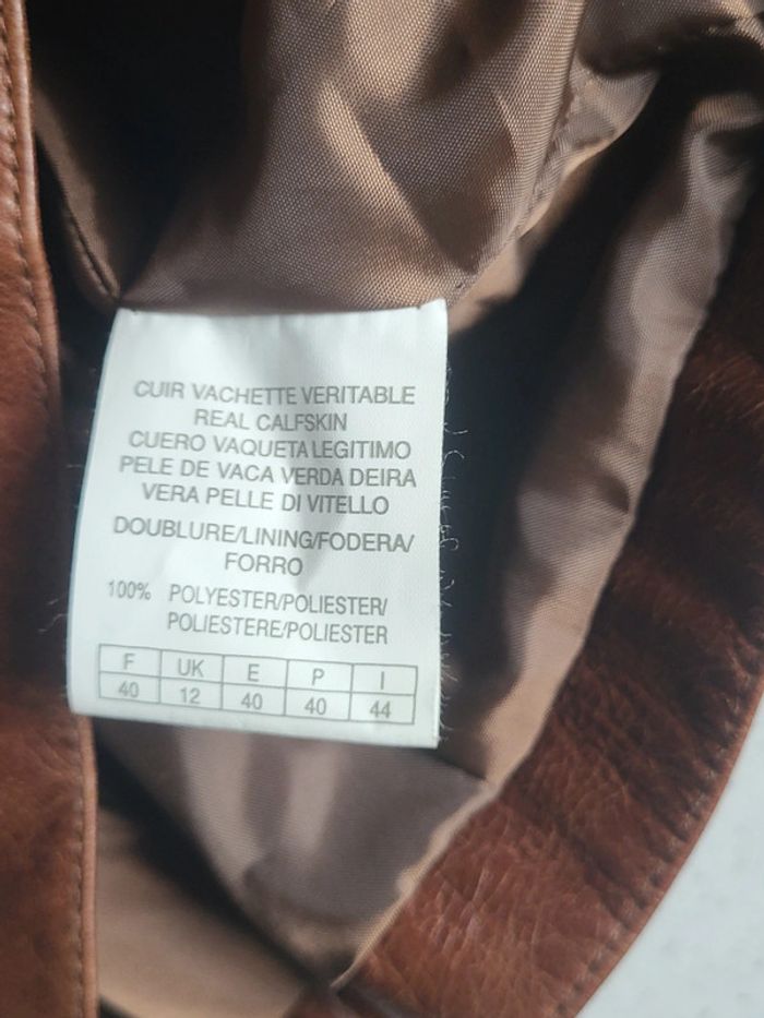 Magnifique veste en cuir vachette véritable. - photo numéro 4