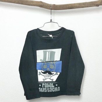 T-shirt rebel moustache