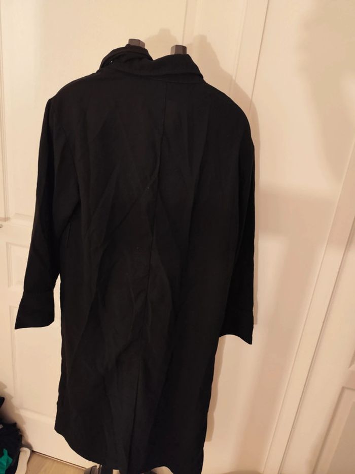 Veste longue noire avec ceinture - photo numéro 3