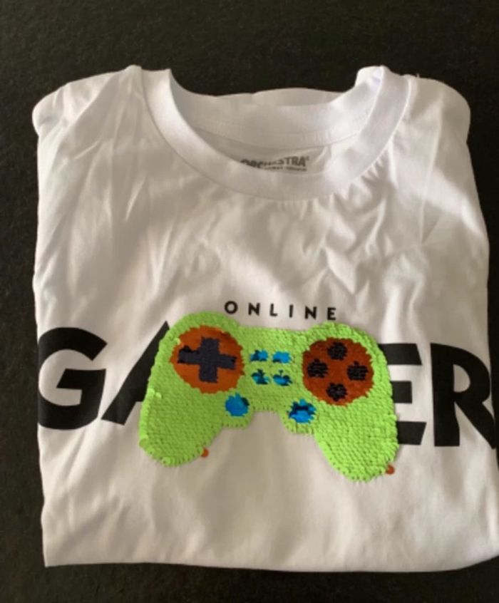 T-shirt manches courtes print sequins magiques - photo numéro 7