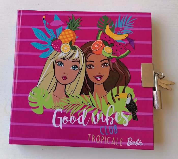 Carnet à secrets rose Barbie avec cadenas et clé - photo numéro 4