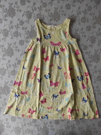 Robe courte papillons H&M fille 8 ans