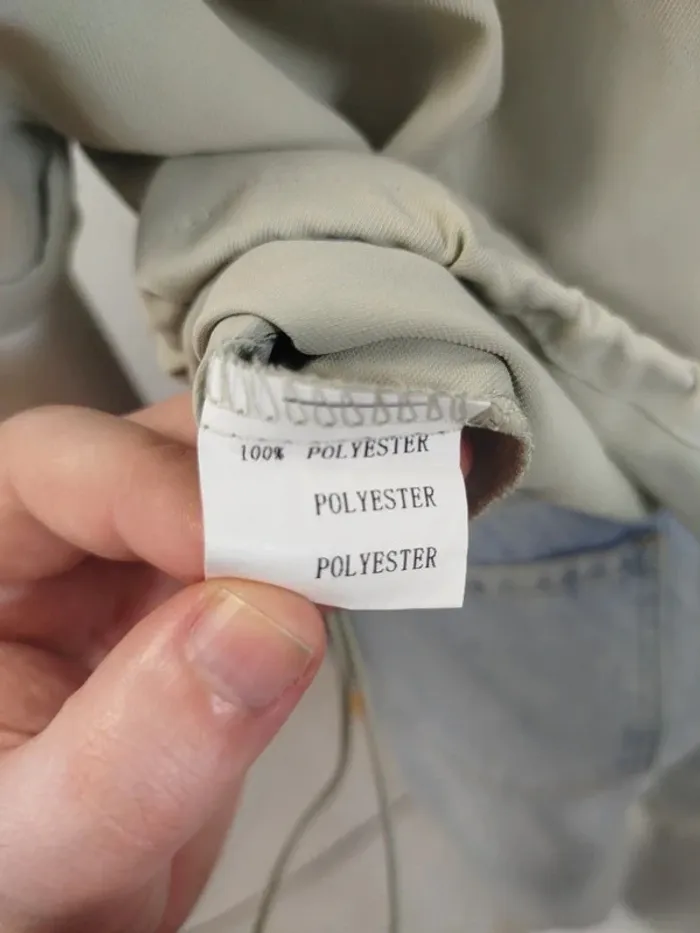 Top à manches courtes gris vert sauge large Taille L (A1002) - photo numéro 9