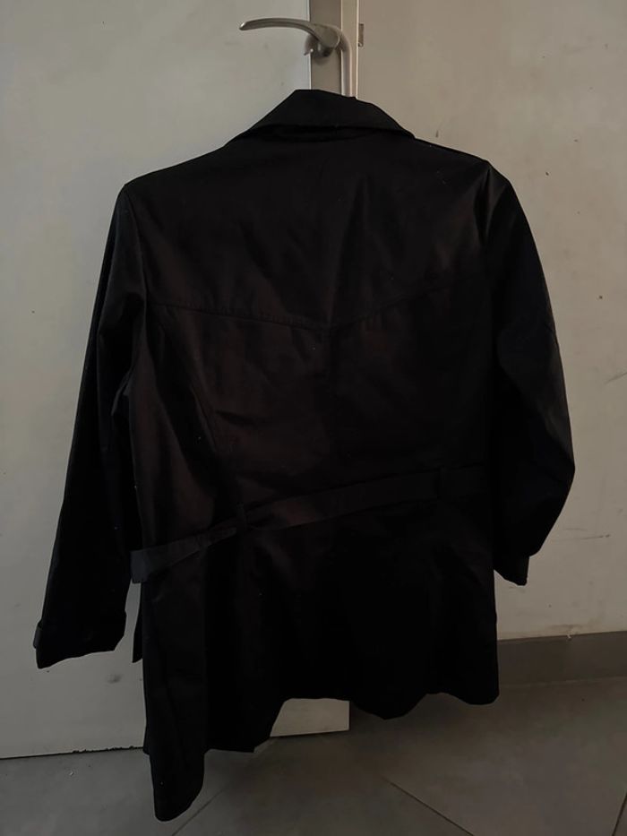 Trench noir grande taille femme - photo numéro 3