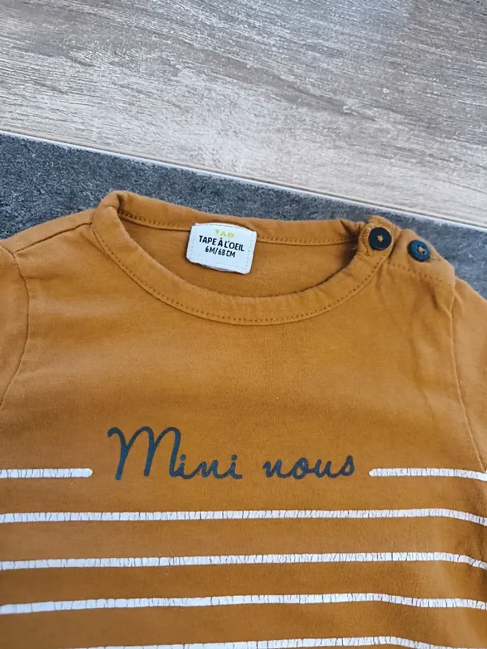 Tee-shirt garçon ml 6 mois Tao - photo numéro 3