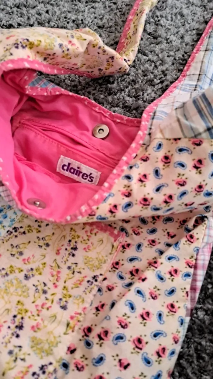 Sac bandoulière en tissu, Claire's - photo numéro 3