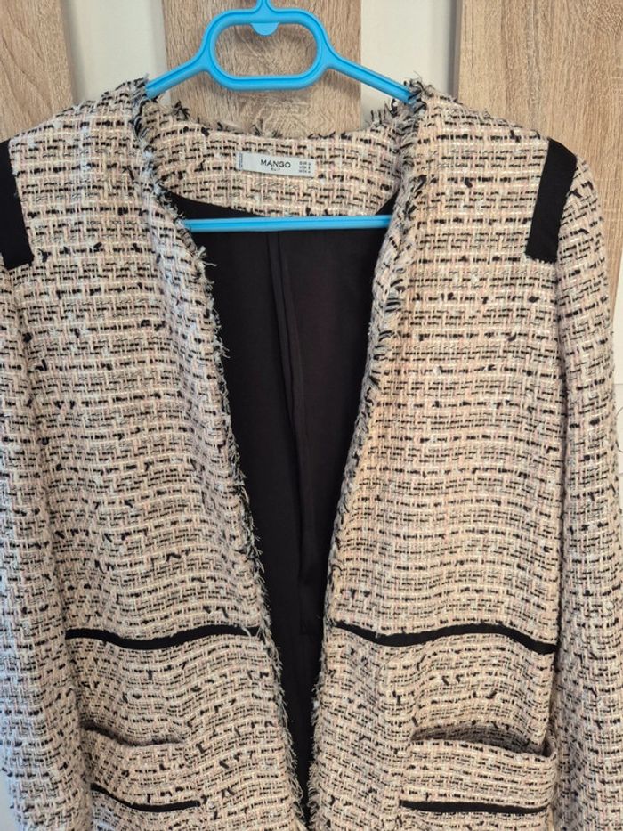 Veste en Tweed rose et noir - photo numéro 3