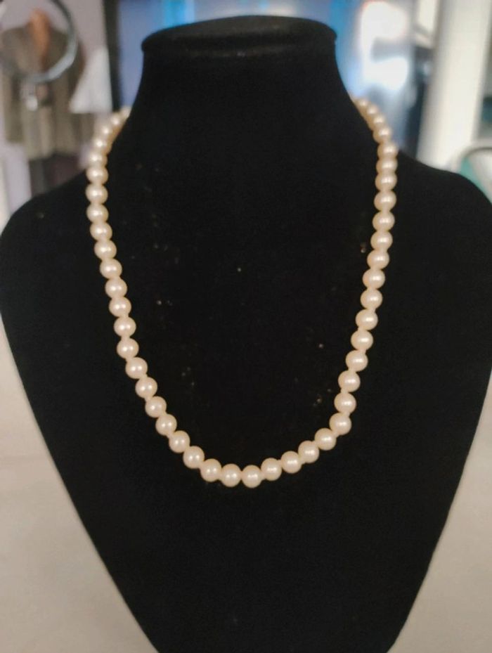 Lot de 4 colliers de perles blanches - photo numéro 3