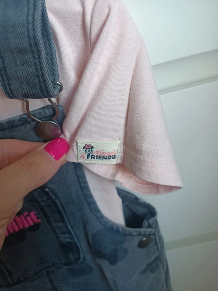 Magnifique ensemble robe salopette et t-shirt Disney taille 36mois - photo numéro 3
