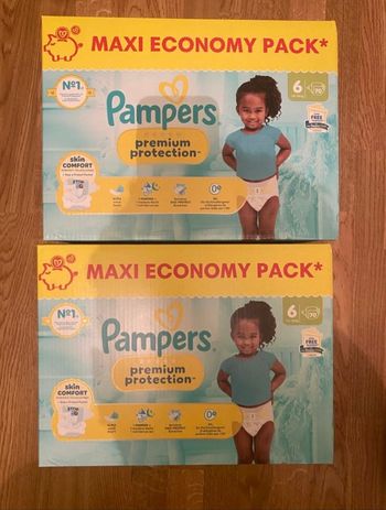 [-30% code HAMAC30] 140 couches Pampers premium protection taille 6
