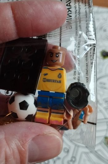 Personnage type Lego football neuf Cristiano Ronaldo CR7 Al Nasr