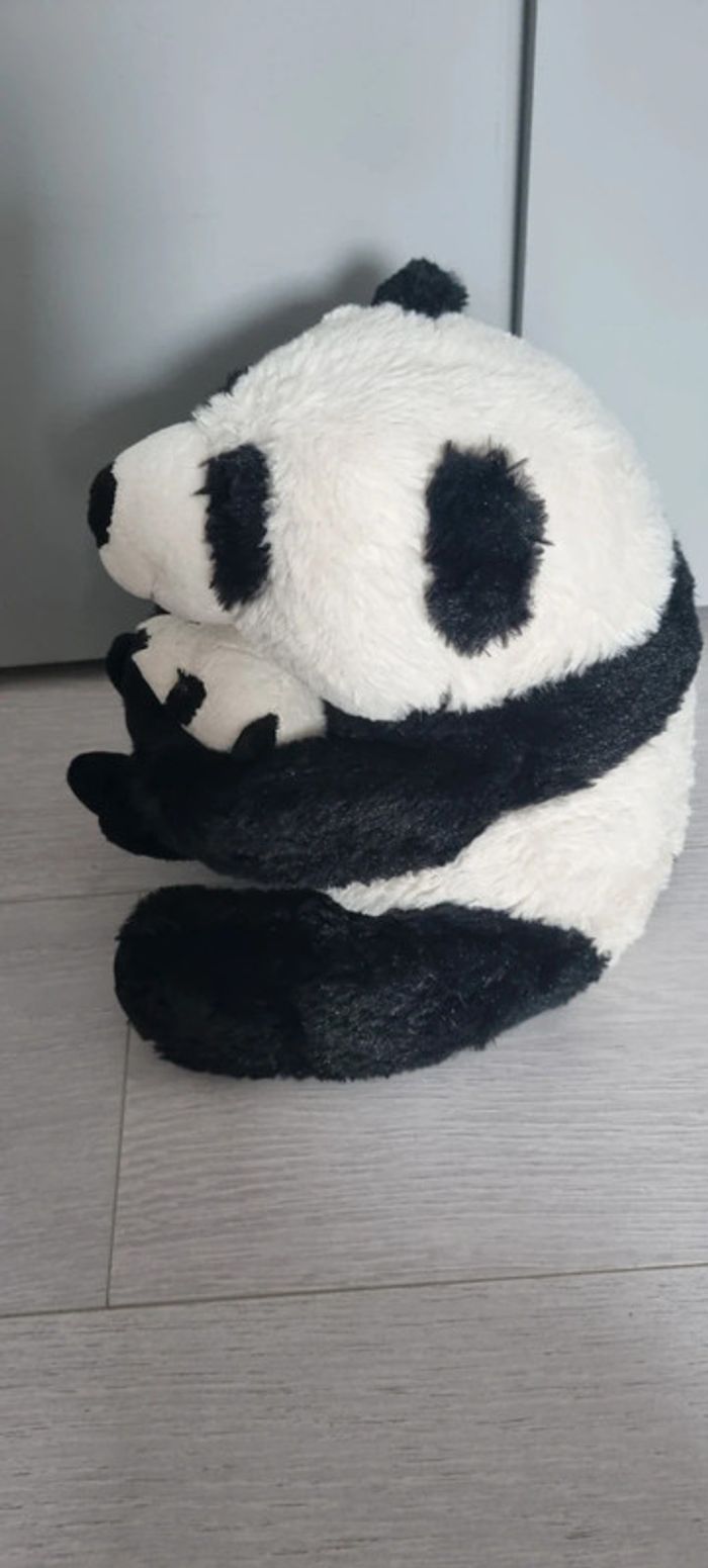 Peluche panda maman avec son bébé - photo numéro 3