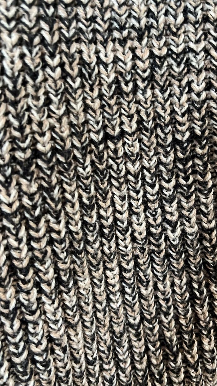 🧥 Gilet chiné Noir blanc et Beige - photo numéro 2