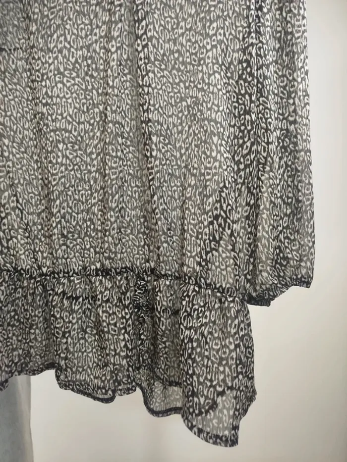 Blouse manches longues Leopard transparente - Jacqueline Riu T46 Ouverte goutte au dos A1534 - photo numéro 12