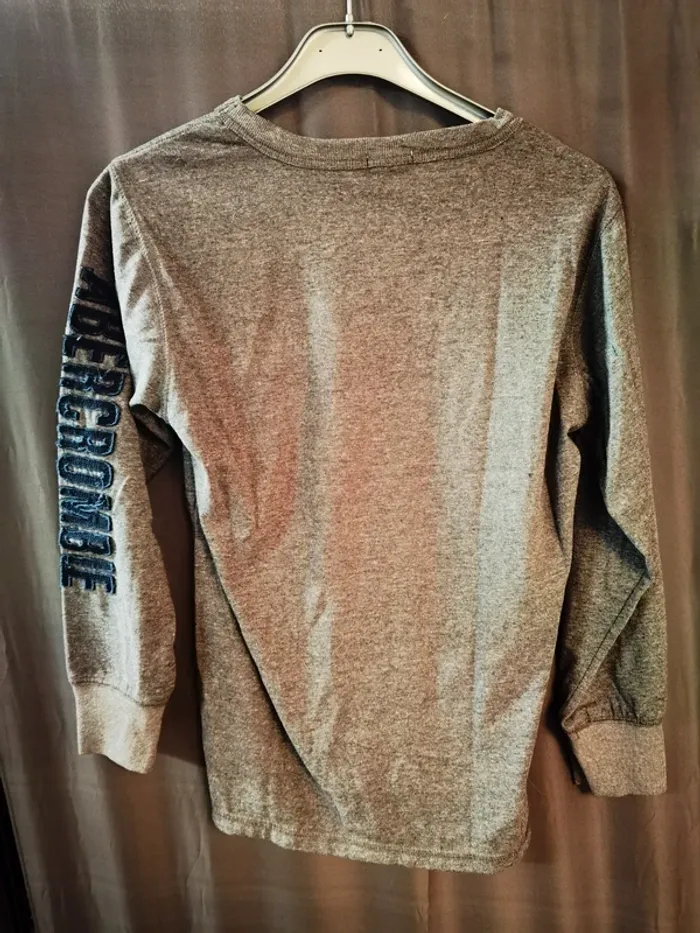 332872 pull fin gris homme S Abercrombie - photo numéro 2