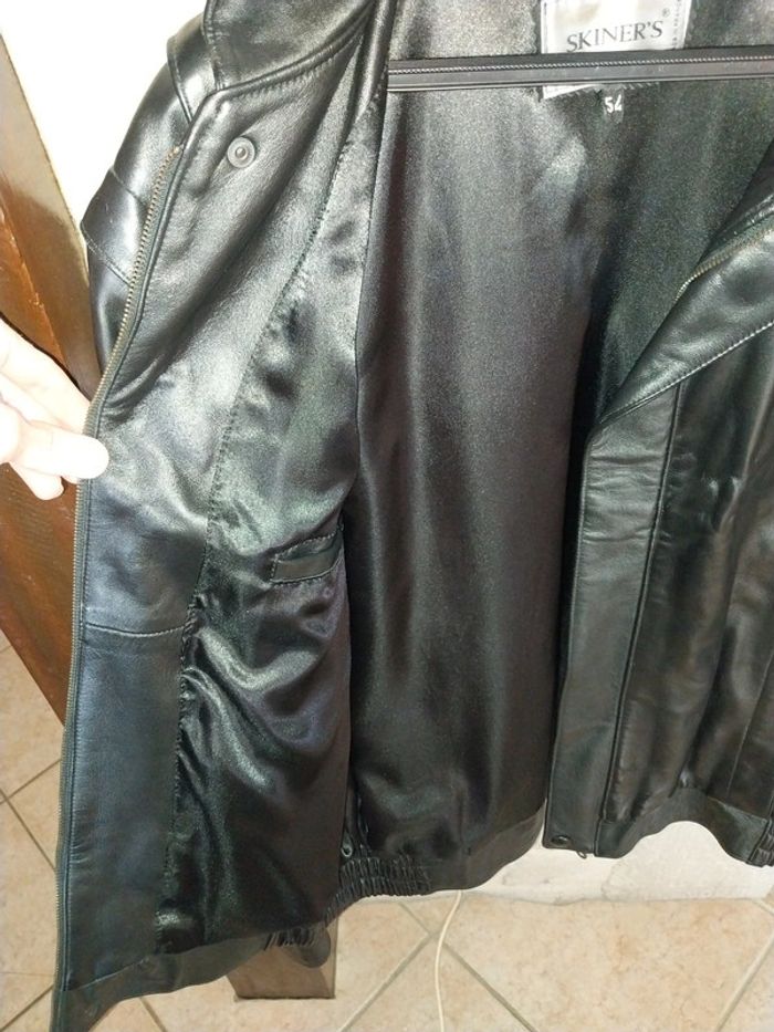 Manteau de cuir comme neuf taille 54 - photo numéro 6