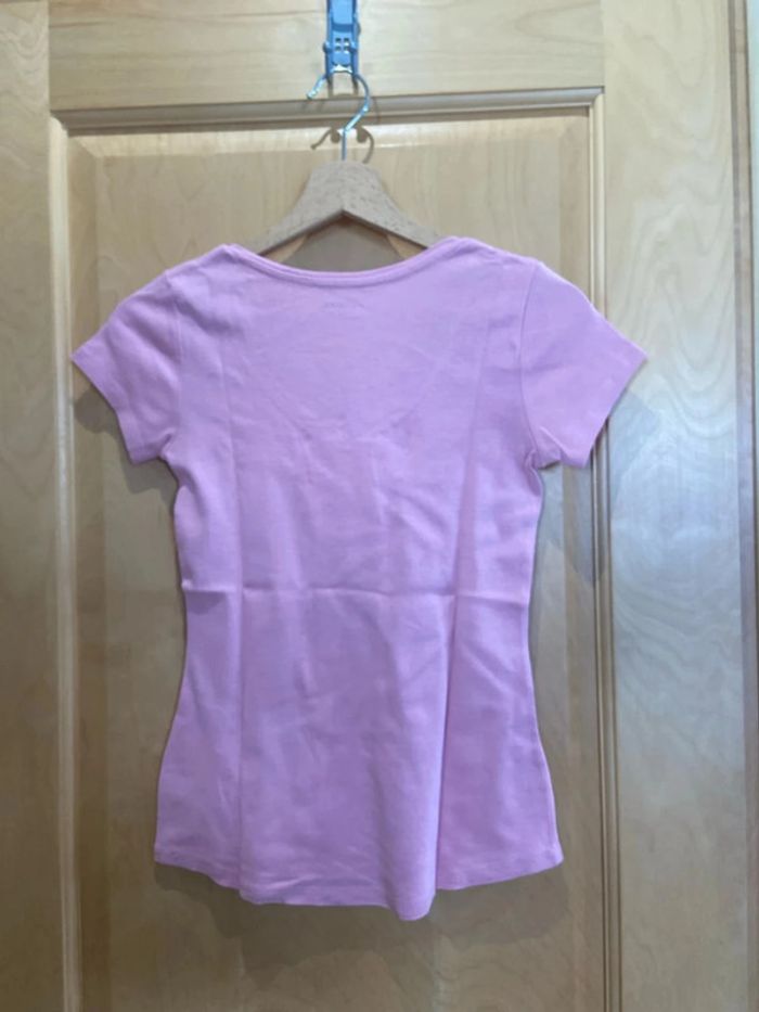 Teeshirt col V rose camaïeu - photo numéro 2