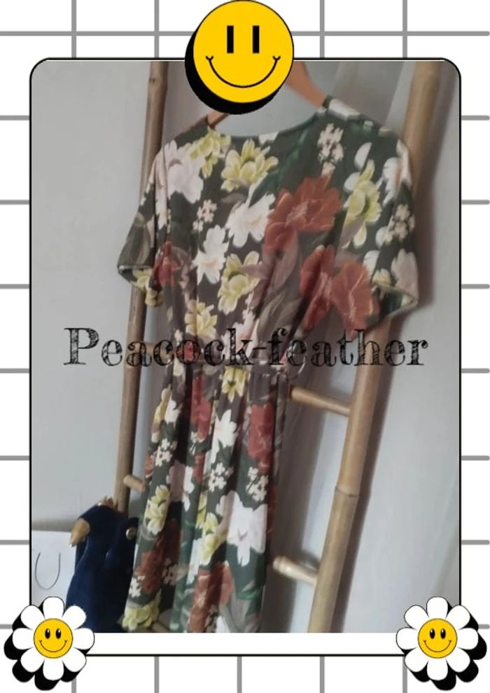 Robe verte fleurie TU - photo numéro 4