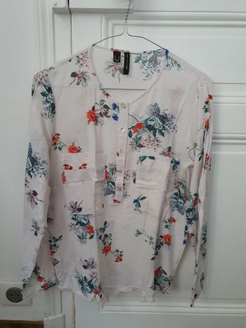 Blouse blanche à motif Mango Taille S