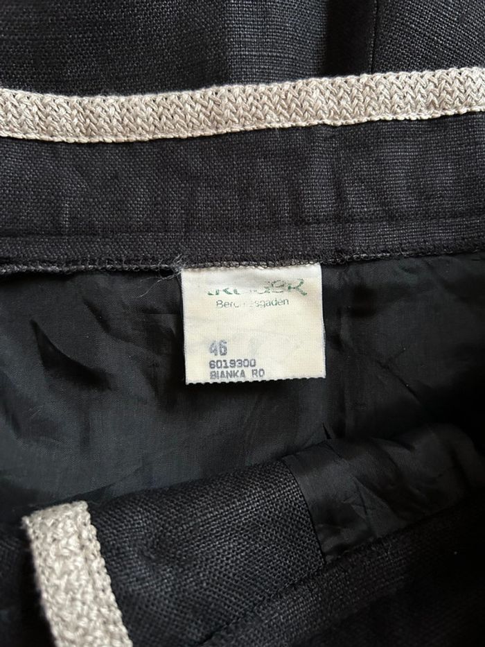 🖤🌿Jupe longue vintage en lin noir taille 44/46 Krüger Trachten Cottagecore Long Black Linen Skirt🌿🖤 - photo numéro 15