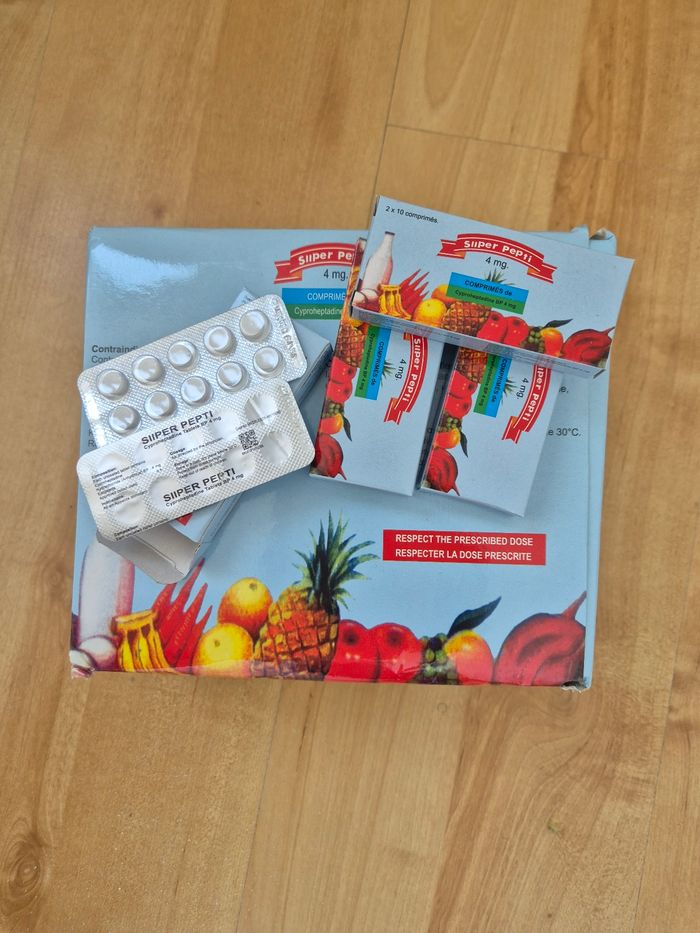 Super Pepti 4mg Cyproheptadine tablets prise de masse rapide