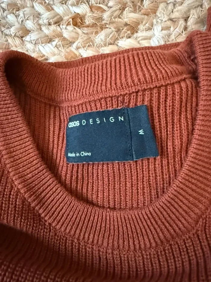 Pull rouille - homme - taille M - photo numéro 3
