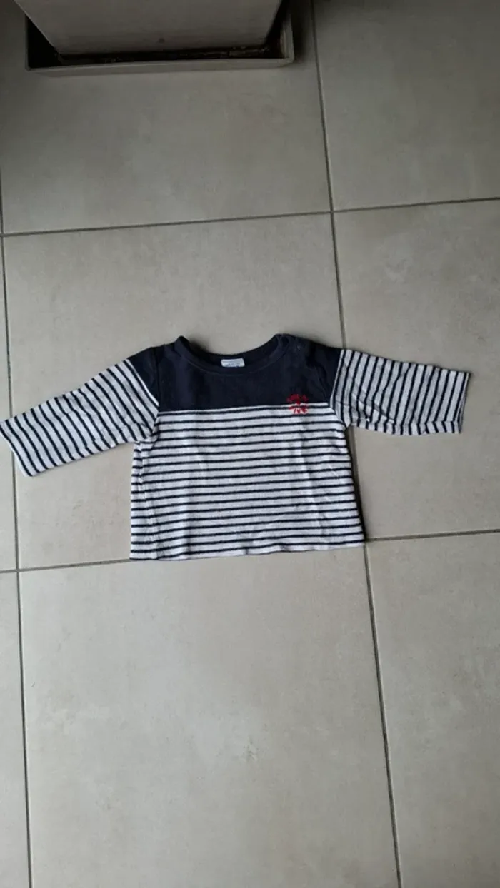 Lot 3 tee-shirts manches longues 12 mois - photo numéro 2